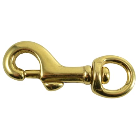 Midwest Fastener 3/8" x 2-1/4" Brass Swivel Bolt Snap Hooks 2PK 36664
